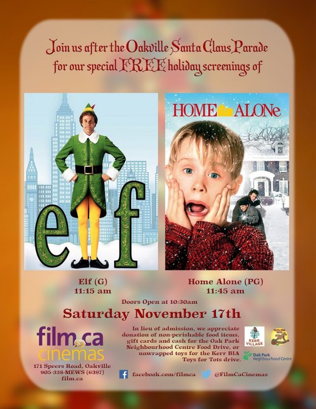 Free Christmas Movies After The Oakville Santa Claus Parade